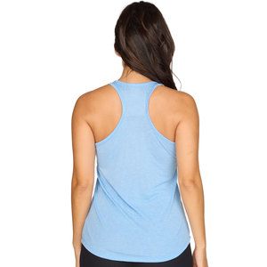 Camiseta sin mangas para mujer Power Tank Top, estilo racerback, color Coral Glow Light Heather, talla pequeña. - Product Image 4