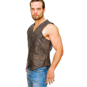 Fashion Wear Breathable <b>Leather</b> <b>Vest</b> For Online Sale New Style <b>Leather</b> <b>Vest</b> Wholesale Supply <b>Leather</b> <b>Vest</b> - Product Image 4