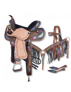 2026 Hot Selling Western Leather Saddle with premium ss Fittings horse Stock Saddle for <b>Equestrian</b> Use - Product Image 1