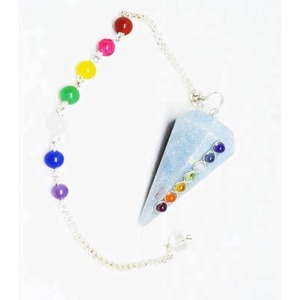 Péndulos de Cadena de Chakra con Piedra Preciosa Angelita Hechos a Mano y Ecológicos para Reiki, Feng Shui, Radiestesia y Despertar Espiritual - Product Image 1