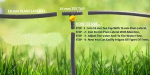 Conector en T de plástico de 16 mm y 20 mm para microirrigación, conector ajustable de manguera de goma para control de flujo de riego agrícola. - Product Image 6