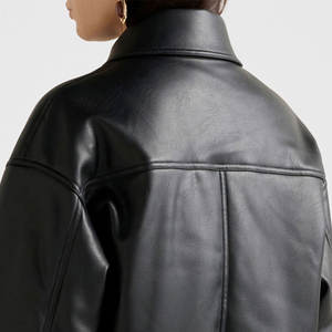 Vestes en cuir véritable pour femmes, fabriquées en usine, style crop, pour adultes, vestes en cuir tendance pour femmes - Product Image 5