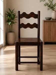 Sillas de Bar de Madera Estilo Americano Retro, Diseño Rectangular Ecológico de Madera Sólida, Juego de Sillas de Cocina Duraderas - Product Image 6