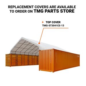 Garage Prefabbricato e Deposito 40FT X 30FT in Tessuto PE Serie Pro, Riparo Ignifugo con Tetto da 10FT, Protezione UV TMG ST3041CE(P) - Product Image 5