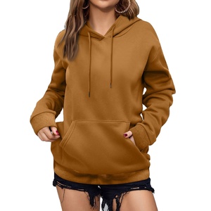 Sweat à capuche tendance, nouveau design, 100% coton, sweat à capuche uni pour femmes, logo personnalisé, sweats à capuche simples pour femmes - Product Image 3