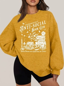 Pull molletonné oversize pour femme, chaud et décontracté, coupe ample, col rond, tendance, vente en gros - Product Image 4