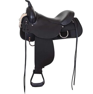 English Leather Cowhide Custom Trail Saddles For Horse Seat <b>Secure</b> With Pad Wholesale OEM Stirrups <b>Bars</b> Horse Trail Saddles - Product Image 2
