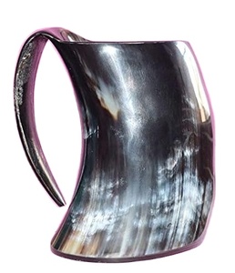 Taza de Cuerno Natural Pulido de Estilo Nórdico Premium Hecha a Mano |   Artículos de Bar con Estilo Animal para Decoración del Hogar - Product Image 1