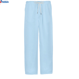 Top Trending Men's <b>Winter</b> Sport Pants Customized Mid Waist Flat Front Straight Loose Strip Split Casual Style Canvas 100% Cotton - Product Image 2