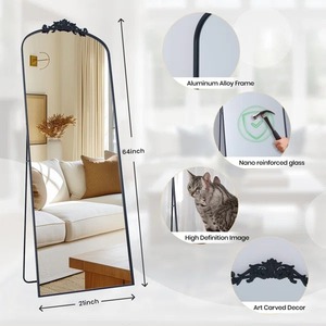 Miroir sur pied décoratif classique de qualité supérieure, idéal pour la chambre, le salon et l'entrée, fabriqué en Inde - Product Image 3