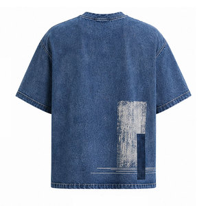 เสื้อเชิ้ตยีนส์ผู้ชายพิมพ์ลายกราฟิกสุดพิเศษ ผ้าฝ้าย 100% เป็นมิตรกับสิ่งแวดล้อม ระบายอากาศได้ดี สไตล์สตรีทแวร์ลำลอง - Product Image 2