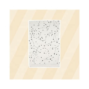 Toalla de cocina de secado rápido con certificado GOTS de algodón orgánico 100% resistente con bordado de constelación de estrella de galaxia personalizada multiusos - Product Image 1