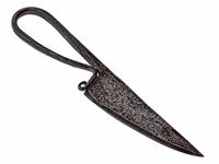 Couteau de survie Viking mini en acier inoxydable avec logo personnalisé, pour le camping en plein air, EDC, pointe tombante, manche noir thermolaqué antidérapant
