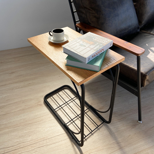 Table d'appoint multifonctionnelle en bois de style industriel pour chambre à coucher et salon meubles de maison pour le salon - Product Image 2