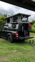 Truck Cap Awning Tent Set for RAM 1500 Side-Mounted 600D Oxford Enclosed Camping Room