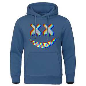 Sweat-shirt de haute qualité à imprimé géométrique, motif arc-en-ciel, coupe décontractée, vêtement d'automne, 100% coton - Product Image 4
