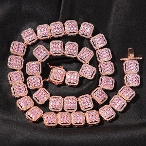 แฟชั่น VVS มอยส์ซาไนต์ 10 มม. ผ่านการทดสอบเพชร VVS มอยส์ซาไนต์ สร้อยคอแบบ Lced Out เงินแท้ 925 มอยส์ซาไนต์ สร้อยข้อมือแบบ Cuban Link - Product Image 6