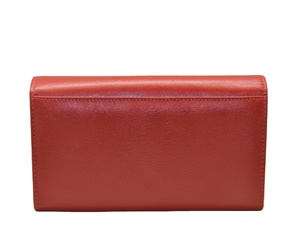 Women's Genuine Leather Long <b>Wallet</b> With Zipper Closure Multifunctional <b>Card</b> <b>Holder</b> Red - Product Image 5