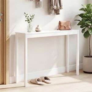 48\" Solid Wood Leg <b>Console</b> <b>Table</b> Narrow Farmhouse Style Entryway <b>Table</b> for Hallway & <b>Sofa</b> White Color - Product Image 5