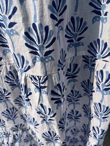 Vestido indio con estampado floral hecho a mano, 100% algodón, túnica larga con borlas, estilo casual, vestido bordado para mujer - Product Image 3