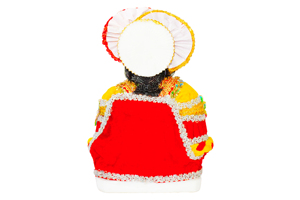 Idole Religieuse Traditionnelle en Résine en Gros avec Costume Jaune et Rouge et Chapeau Orné du Punjab pour la Décoration Intérieure - Product Image 2