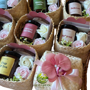 Rustic Eco <b>Bamboo</b> Gift Box Handwoven <b>Basket</b> with Lid for Corporate Event Campaign Gift Packaging Employee Set - Product Image 2
