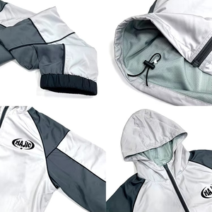 TRADE IN MFG Chándal Unisex Blanco con Capucha, Estilo Deportivo, Secado Rápido, Poliéster, Primavera, Adulto, Corte Regular, Bolsillos Laterales con Cremallera - Product Image 3