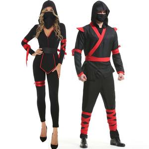 Conjunto de Disfraz de Ninja Premium para Adultos, Hombres y Mujeres, Guerrero Negro, Shinobi, Asesino, Uniforme, Disfraz de Halloween, Cosplay, Fiesta de Disfraces - Product Image 1