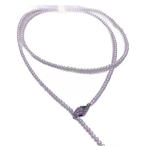 Colliers en perles naturelles vintage tissées, style IG, perles de 3-4 mm et 9-8 mm, excellents colliers en diamants avec de grandes perles sans défaut - Product Image 5