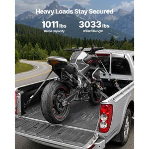 Cinghie a cricchetto retrattili da 2 pollici x 10 piedi con resistenza alla rottura di 3033 libbre, 2 anelli morbidi e ganci a S per il fissaggio con cricchetto - Product Image 2