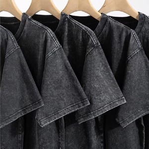 Unisex Solid Washed 100% Polyester Crew Neck Short Sleeve Regular Fit T-Shirt All Seasons Plain Dyed Jersey Top Adult Apparel - Product Image 2