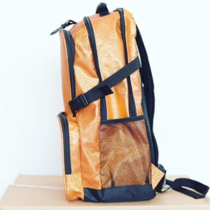 Gold Glitter Casual <b>Backpack</b> Lightweight Softback 20-37L Zipper Closure Unisex Daily Use - Product Image 4