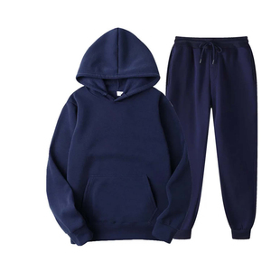 Ensemble jogging pour homme, sweat-shirt à capuche rose, couleur unie, survêtement décontracté, tissu en molleton français, respirant, 100% coton, vêtements d'hiver - Product Image 4