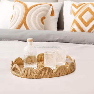 Bandeja de jacinto de agua hecha a mano ecológica, cesta Natural, cocina, comedor, decoración para sala de estar, grado comercial, personalizable a granel - Product Image 2