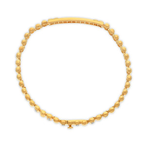 Pulsera Moderna de Oro con Eslabones de Diamantes - Product Image 2