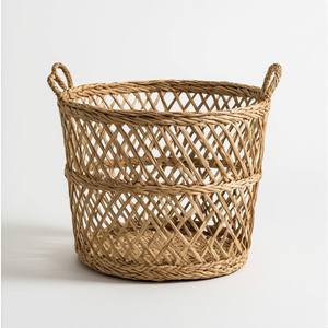 ตะกร้าหวายสานมืออเนกประสงค์ ทนทาน ใช้สำหรับเก็บผ้า ซักอบรีด ผ้าห่ม ของใช้ในบ้าน ห้องครัว ห้องน้ำ - Product Image 6