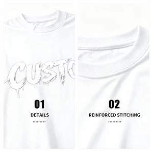 Camiseta de Verano para Mujer, Personalizada, Oversize, Corte Cuadrado, 240g, Algodón, Manga Corta, Estilo Hip Hop, Ecológica, Transpirable, Anti-Encogimiento, Anti-Arrugas, Color Sólido - Product Image 3