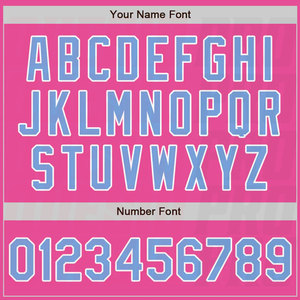 Mesh Full Dye Sublimation Custom Button Down Baseball Jersey Pink <b>Light</b> Blue-White Authentic Split Fashion Baseball Jersey - Product Image 4