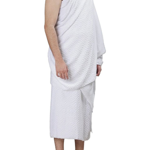 ผ้าขนหนูอิห์รอม 100% ผ้าฝ้าย ชุด 2 ชิ้น สำหรับฮัจญ์และอุมเราะห์ คุณภาพสูง ขนาดมาตรฐาน - Product Image 2