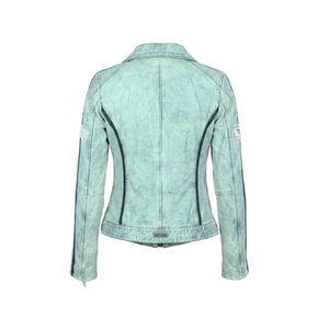 Washed Pu Motorcycle <b>Jacket</b> With Hooded Design <b>Patch</b> Details Zipper Closure Unisex Moto Biker Style Autumn Wear - Product Image 2