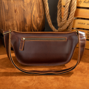 Bolsos de Pecho de Cuero Genuino, Mochila de Viaje y Senderismo, Bolso Bandolera de Cuero para Hombre, Bolso de Pecho para Hombre - Product Image 5