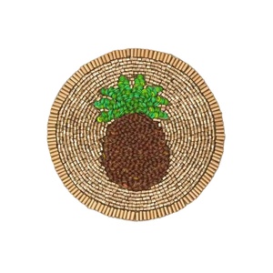 แผ่นรองแก้วคริสตัลคราฟท์ทำมือประดับลูกปัดสีเงิน ดีไซน์ใหม่ งานปักตกแต่ง งานฝีมือเย็บปักถักร้อย แผ่นรองจานตกแต่ง โดย glowin - Product Image 1