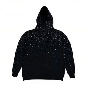 Sudadera con Capucha Extra Grande para Hombre, Estampado de Estrellas, Tejida, Informal, para Otoño, 100% Poliéster, Corte Regular - Product Image 1