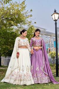 Lehenga Choli de Seda Pura de Alta Calidad con Bordado de Lentejuelas, Traje de Novia Indio para Bodas y Fiestas, al Mejor Precio para Damas - Product Image 5