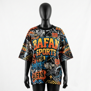 Camiseta Extra Grande para Mujer, Tela de Poliéster de Alta Calidad, 180 GSM, Diseño Estampado en Toda la Superficie, Logotipo Personalizado - Product Image 4