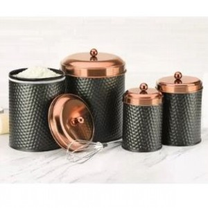 Tea Coffee Sugar Container <b>Jar</b> Pot For Kitchen Ware Latest Arrival Metal Canister With Lid for Party - Product Image 3