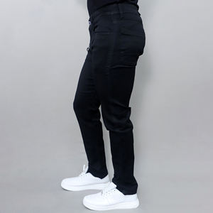 Jeans noirs extensibles pour hommes Gex, taille mi-haute, nouveau style, vente en gros sur mesure - Product Image 5