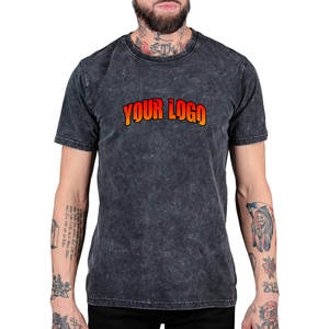 T-shirt Homme Oversize Uni Délavé à l'Acide Effet Soleil Boxy Court Vieilli Vintage pour Hommes - Product Image 3