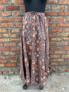 Vestido largo con estampado a mano indio para mujer, vestido estampado a mano para mujer, falda larga de algodón blanco a precio de fábrica - Product Image 4