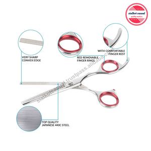 Tijeras de adelgazamiento dental para mascotas, cuidado de mascotas, limpieza y aseo de acero inoxidable, 6,5 pulgadas, 42 - Product Image 4